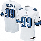 Nike Men & Women & Youth Lions #99 Mosley White Team Color Game Jersey